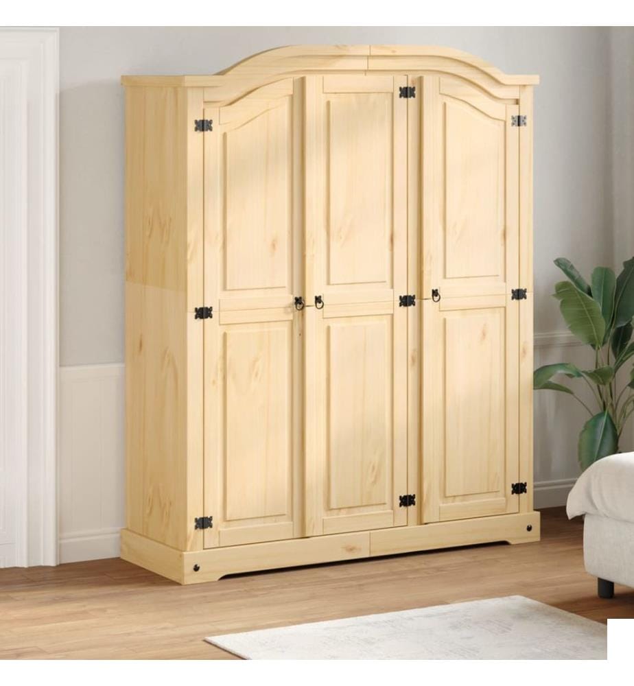 Garde-robe Corona 151,5x52x186 cm bois de pin massif