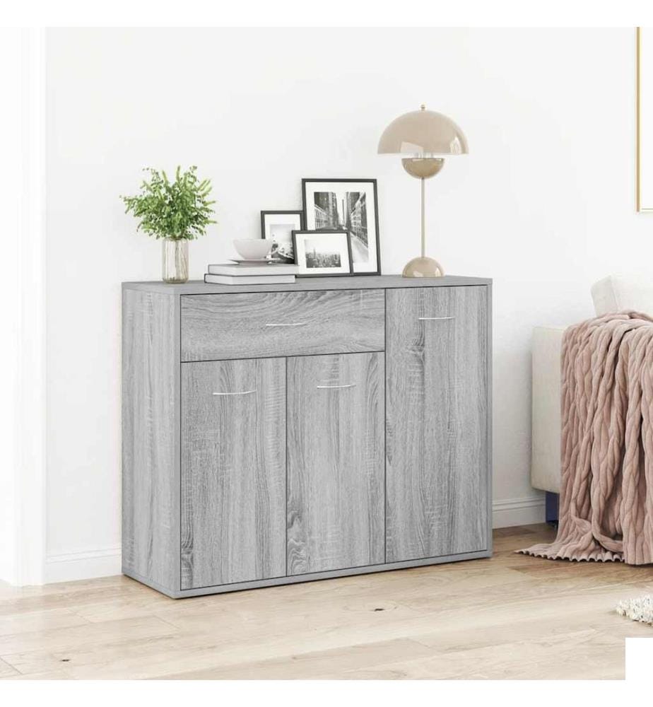 Buffet Sonoma gris 88x30x70 cm Bois d'ingénierie