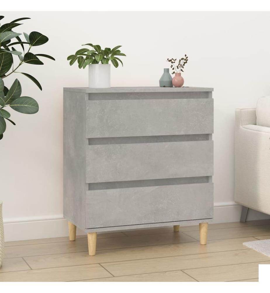 Buffet Gris béton 60x35x70 cm Bois d'ingénierie