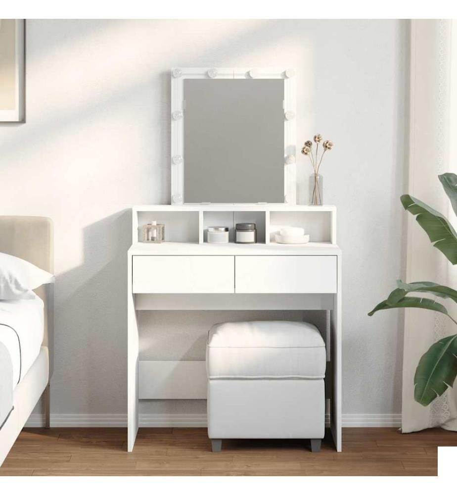 Coiffeuse avec LED blanc 80x41x144,5 cm