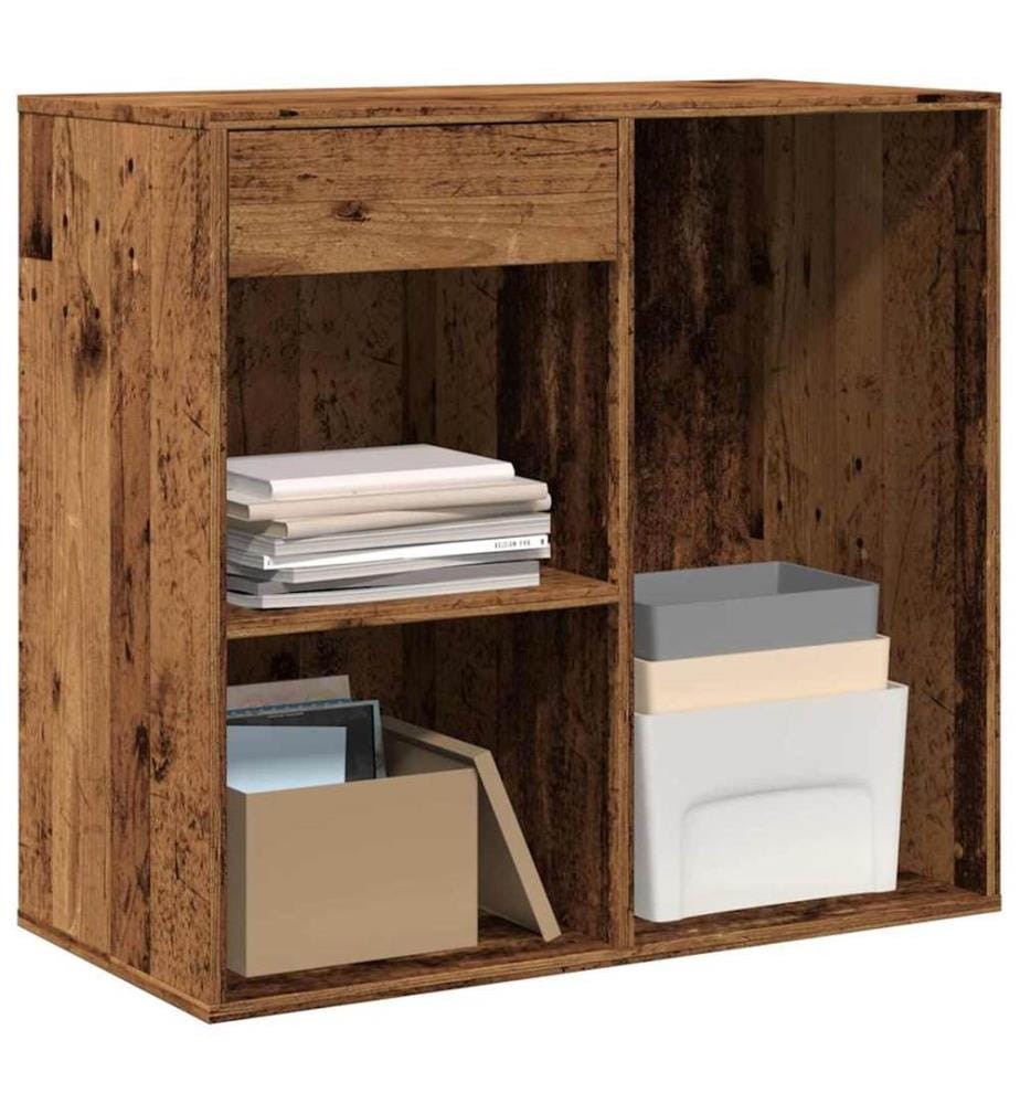 Armoire à cosmétiques vieux bois 80x40x75 cm bois d'ingénierie