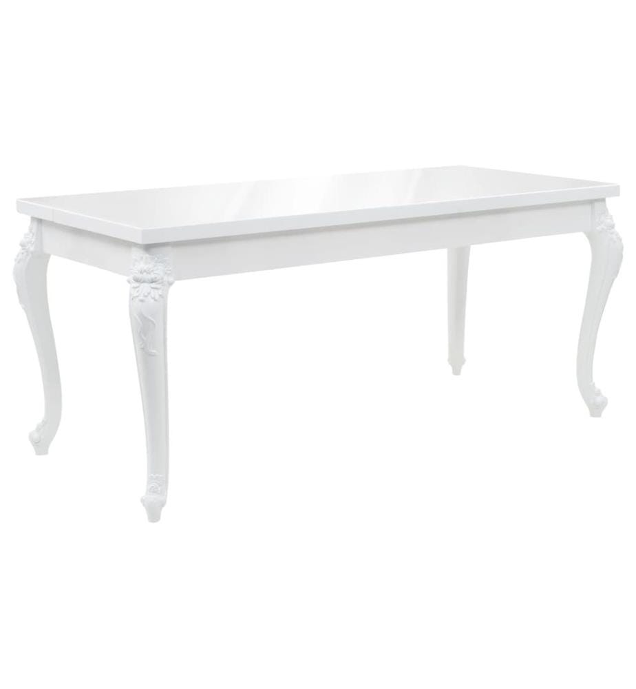 Table à manger 179x89x81 cm Blanc brillant