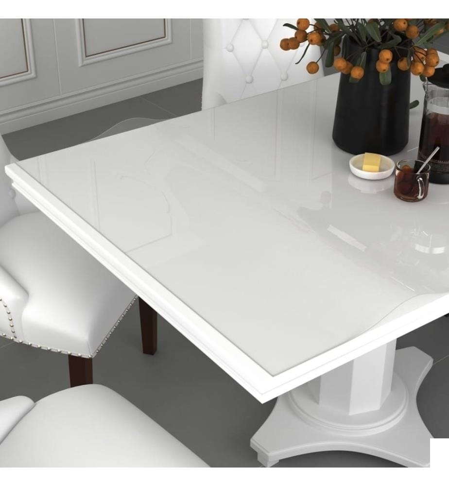 Protecteur de table transparent 100x90 cm 1,6 mm PVC