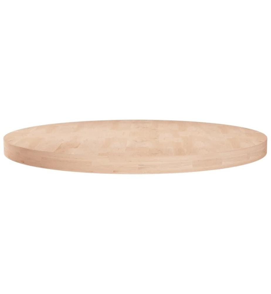 Dessus de table rond Ø70x4 cm Bois de chêne massif non traité