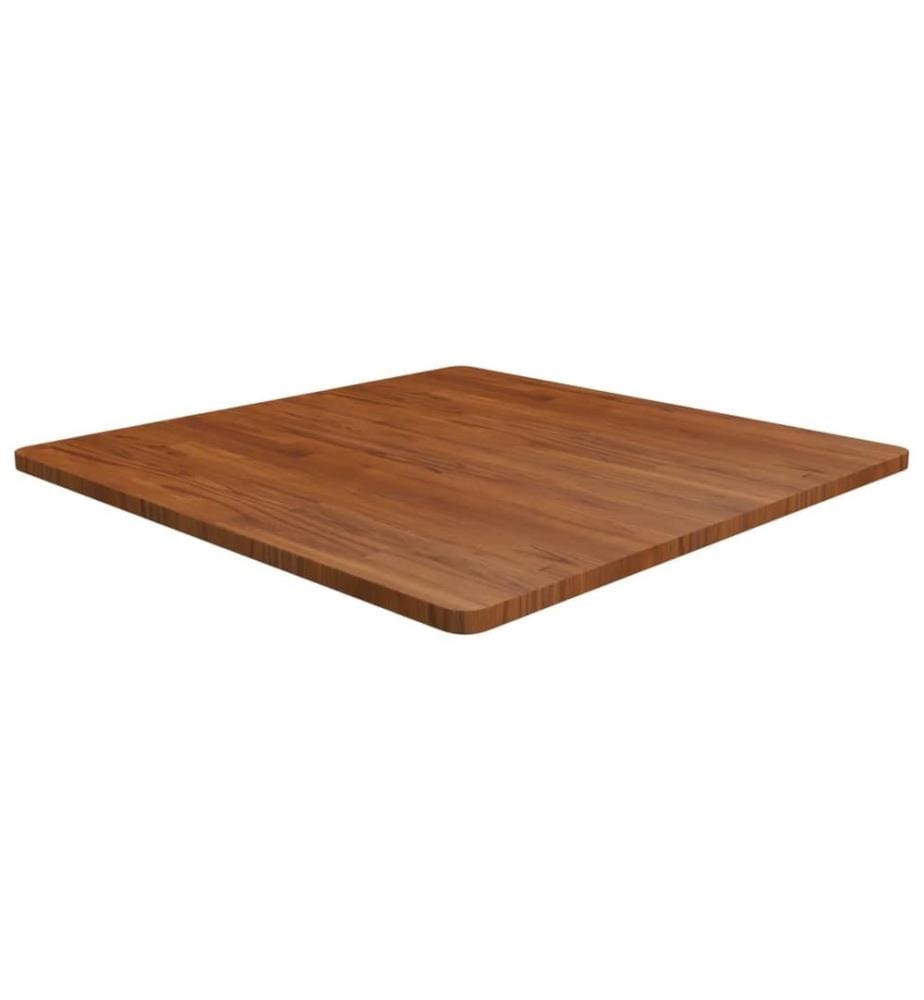Dessus de table carré Marron foncé90x90x2,5cm Bois chêne traité