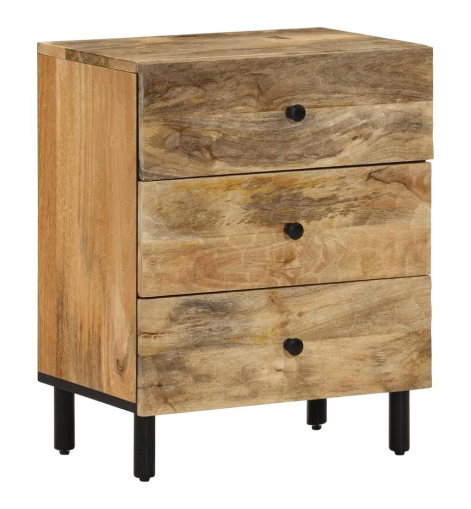 Table de chevet 50x33x60 cm bois de manguier massif