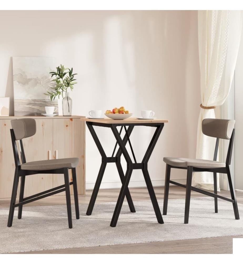 Pieds de table à manger cadre en Y 60x40x73 cm acier