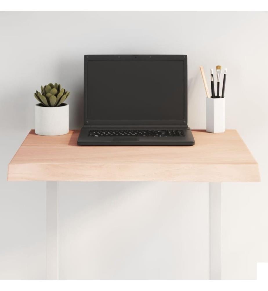 Dessus de table bois massif non traité bordure assortie