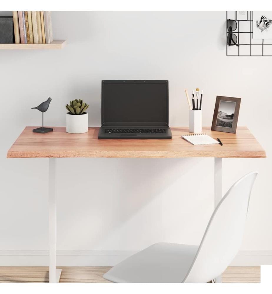 Dessus de table bois chêne massif traité bordure assortie