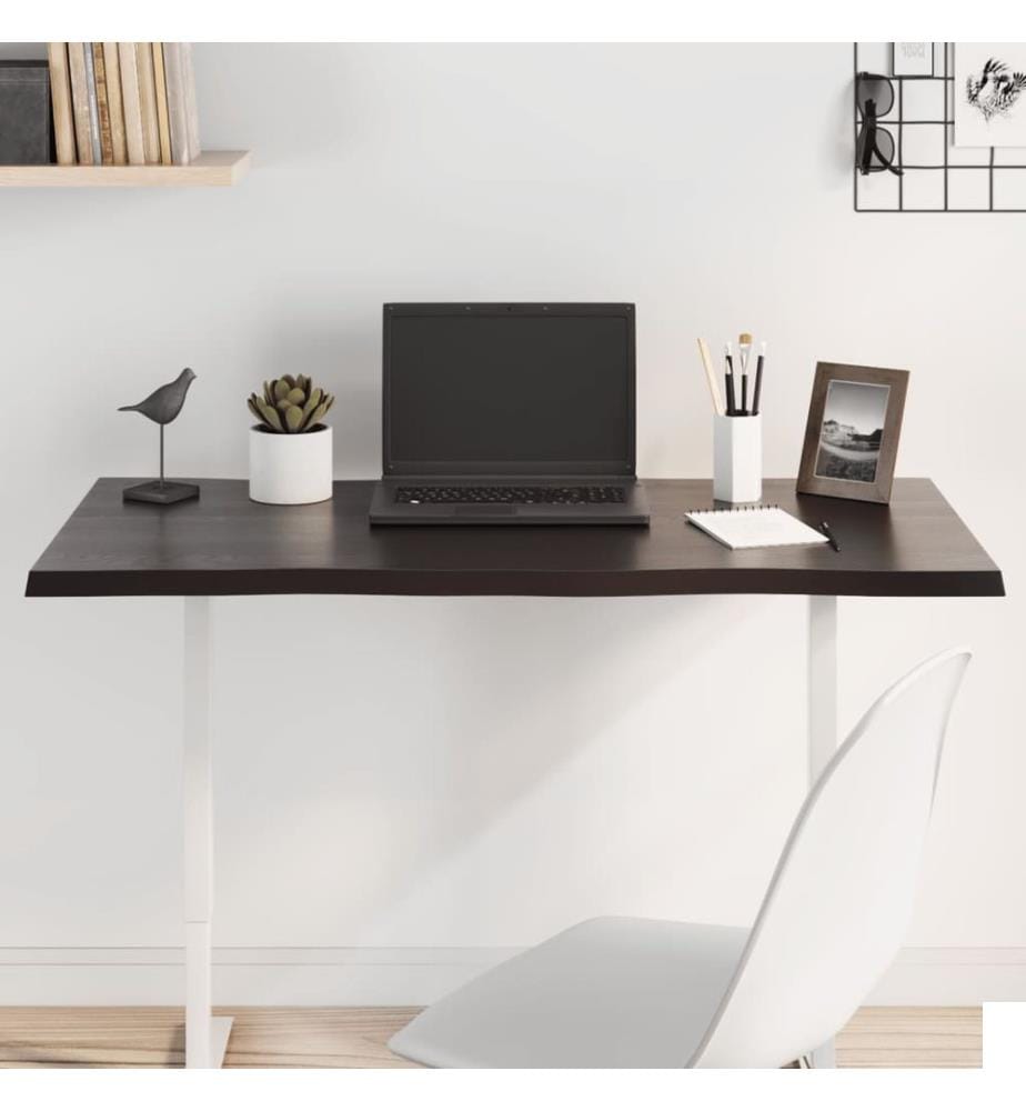 Dessus de table bois chêne massif traité bordure assortie