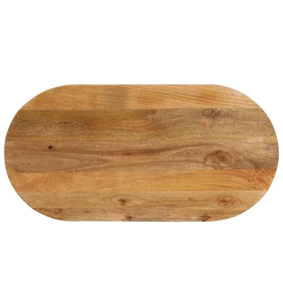 Dessus de table 120x50x3,8 cm ovale bois massif de manguier