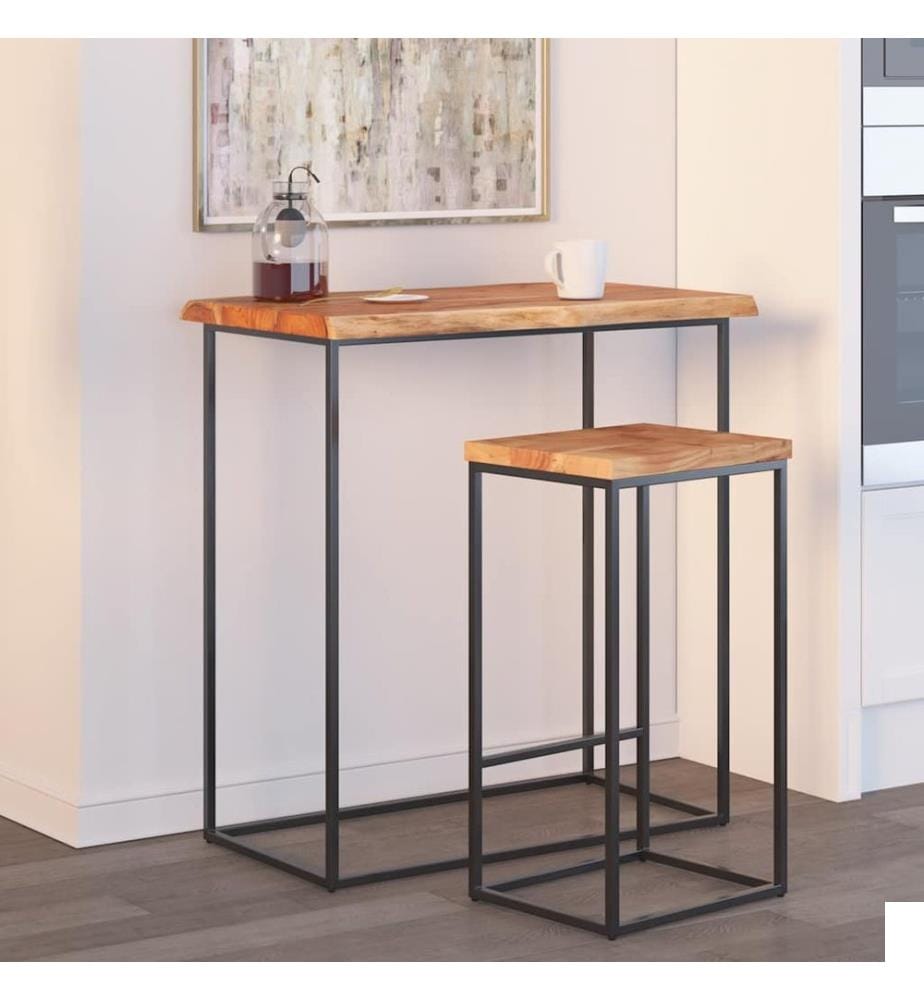 Dessus de table 100x40x2,5 cm rectangulaire bois massif acacia