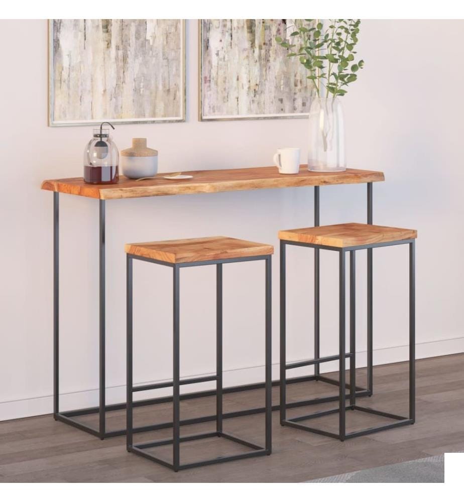 Dessus de table 110x40x2,5 cm rectangulaire bois massif acacia