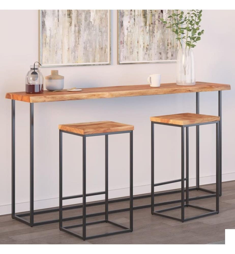 Dessus de table 160x40x2,5 cm rectangulaire bois massif acacia