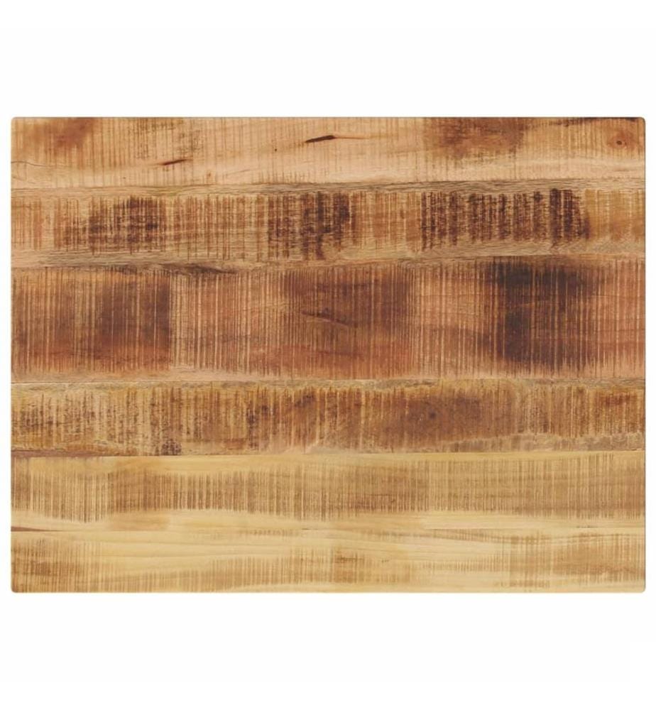 Dessus de table rectangulaire bois massif de manguier brut
