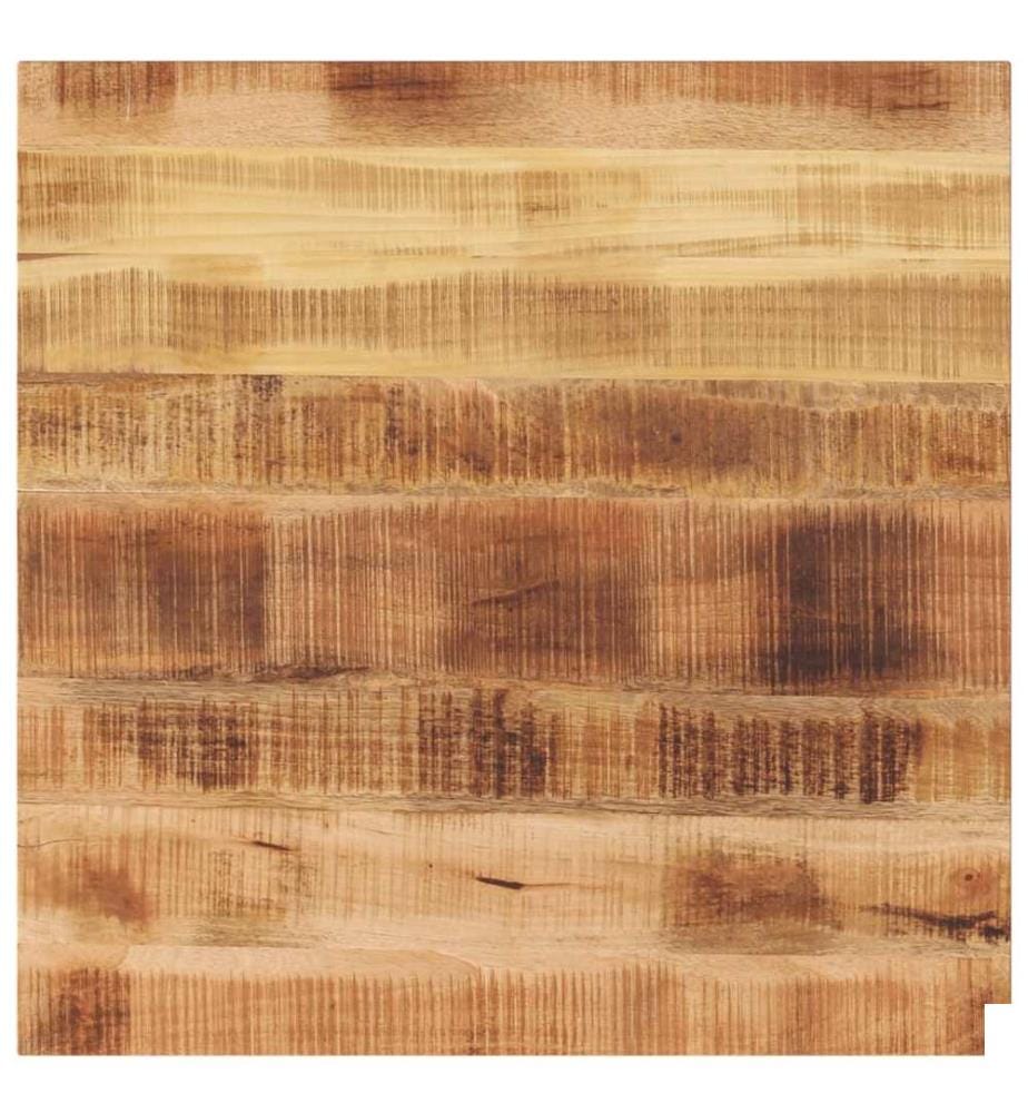 Dessus de table 80x80x3,8 cm carré bois massif de manguier brut