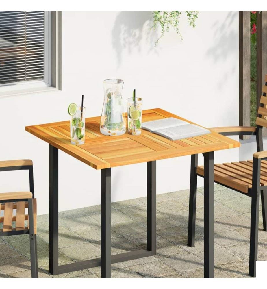 Dessus de table 80x80x2,2 cm carré bois massif d'acacia