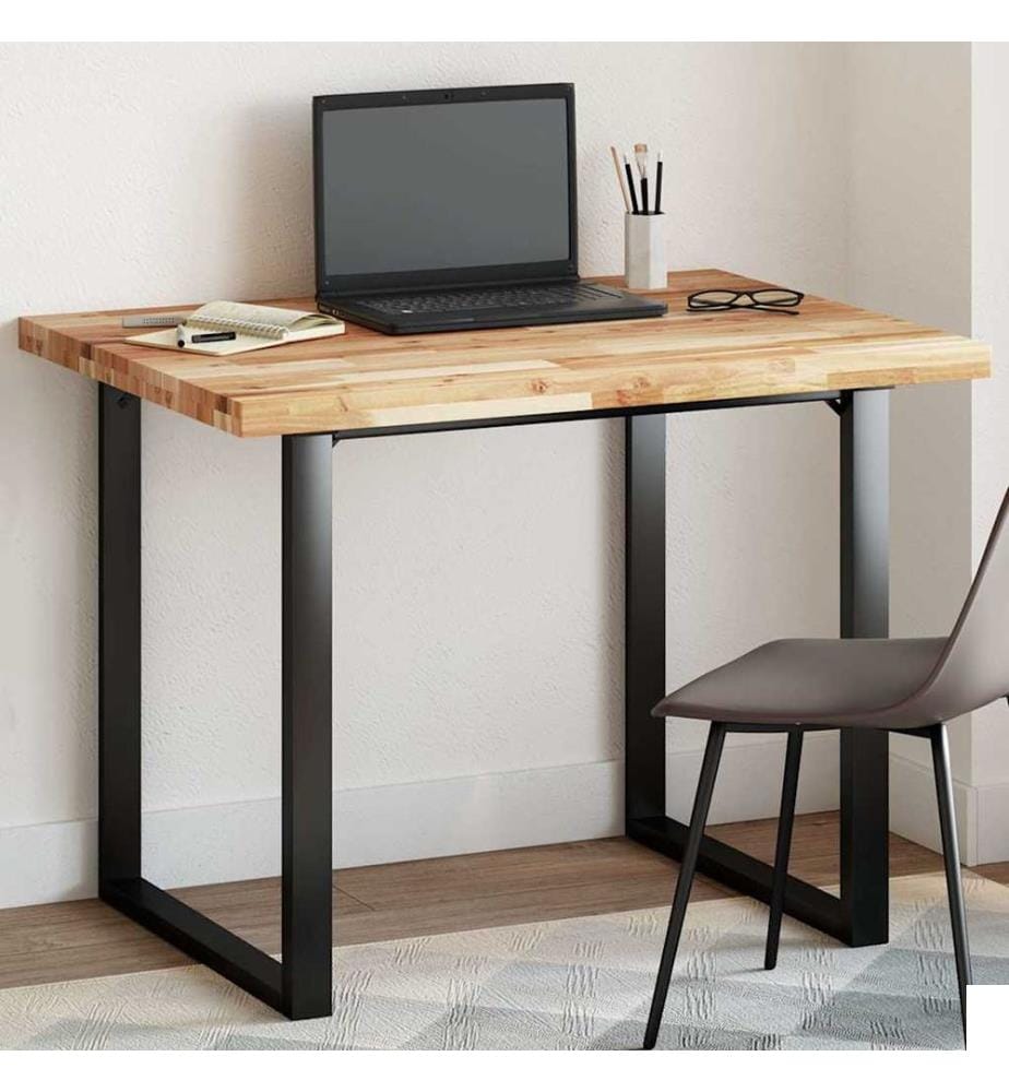 Dessus de table rectangulaire 100x80x4 cm bois massif d'acacia