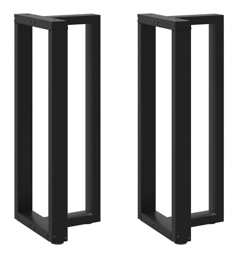 Pieds de table de bar en forme de T, 2 pièces, noir, 50 x 35 x (100-101) cm, acier