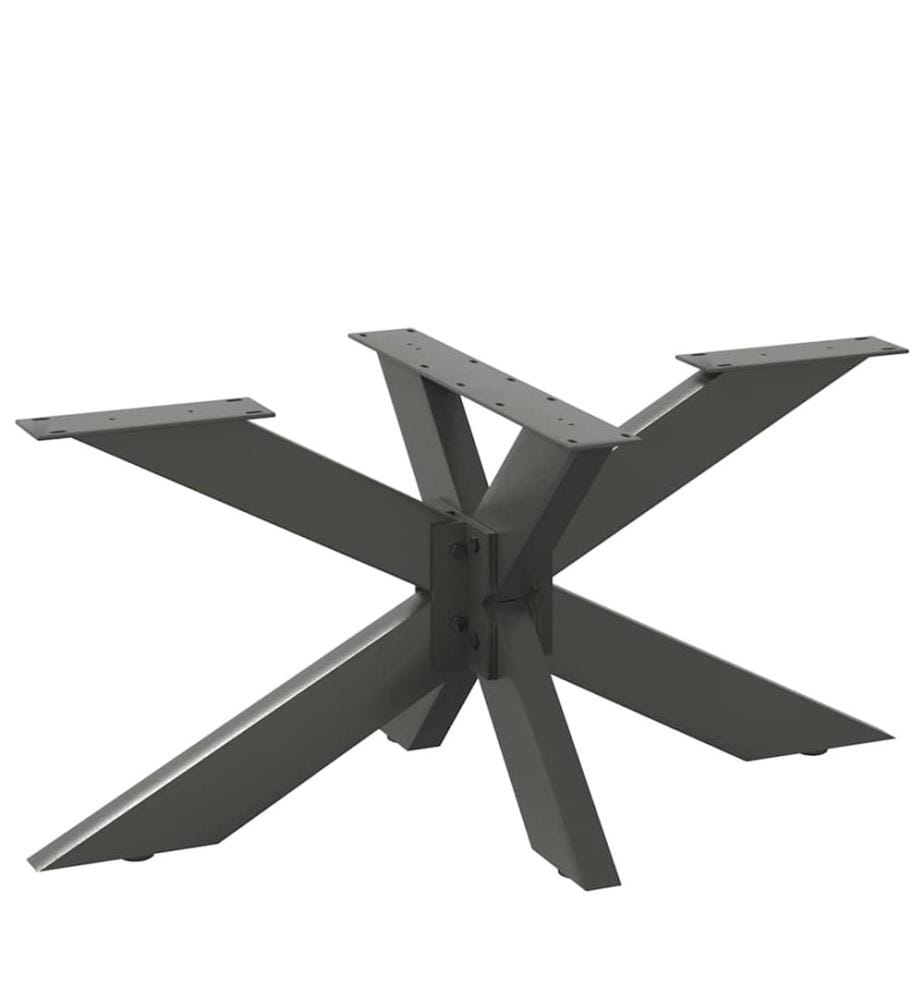 Pied de table basse en forme d'araignée, anthracite, 98 x 58 x (42-43) cm, acier