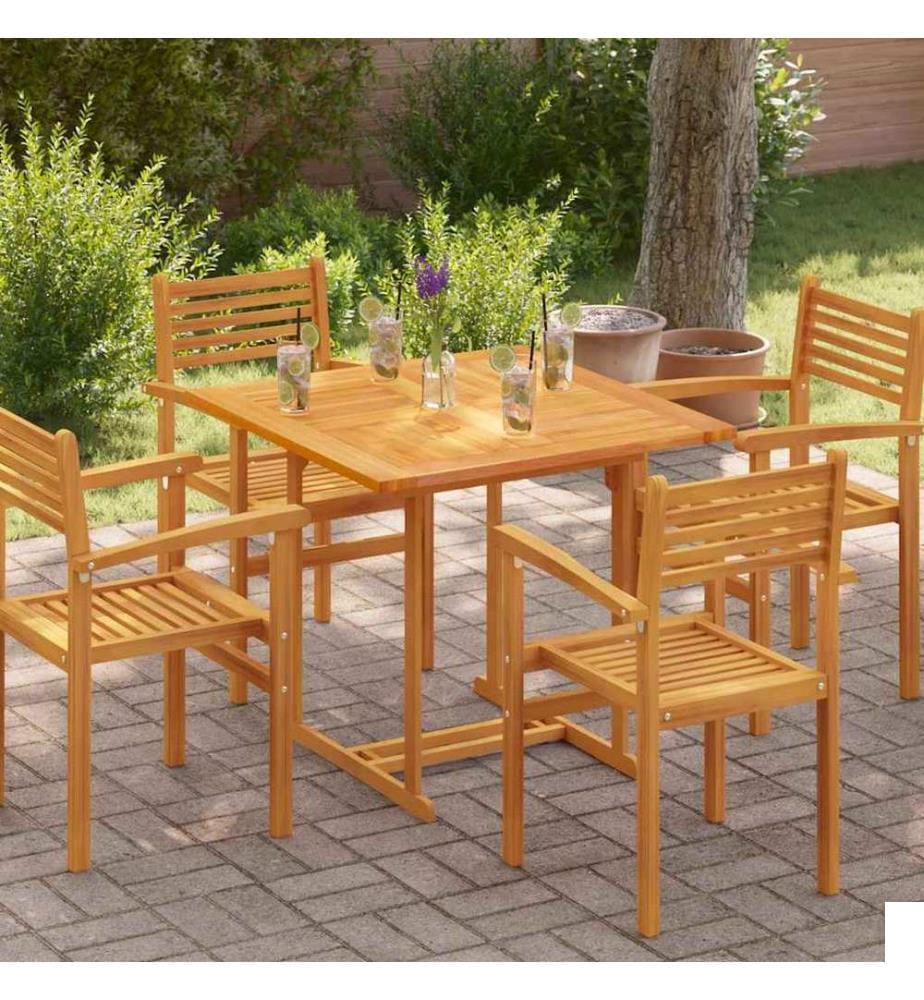 Dessus de table Bois de teck solide Carré 90x90x2,5 cm