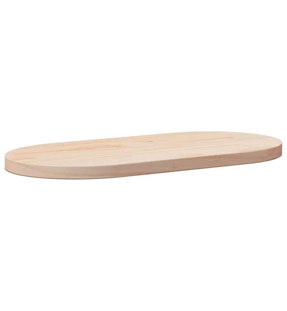 Plateau de table 90x45x2,5 cm Bois massif Pin Ovale