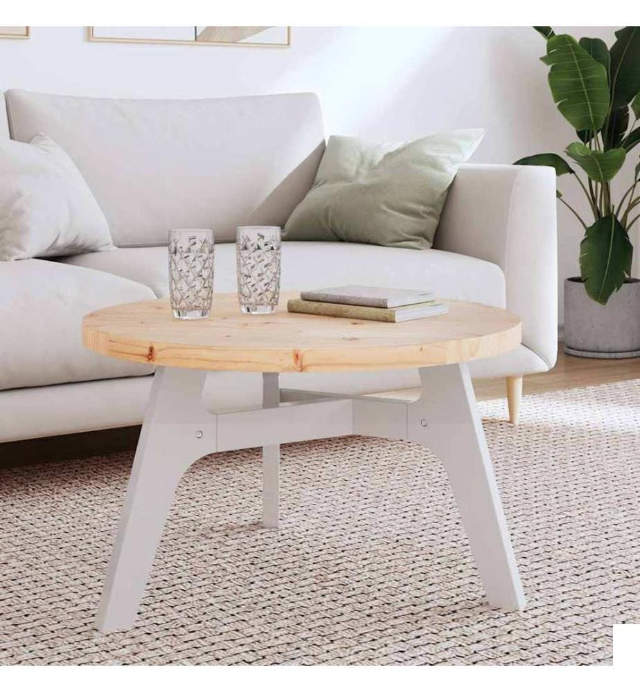 Dessus de table rond Ø70x3 cm bois de pin massif