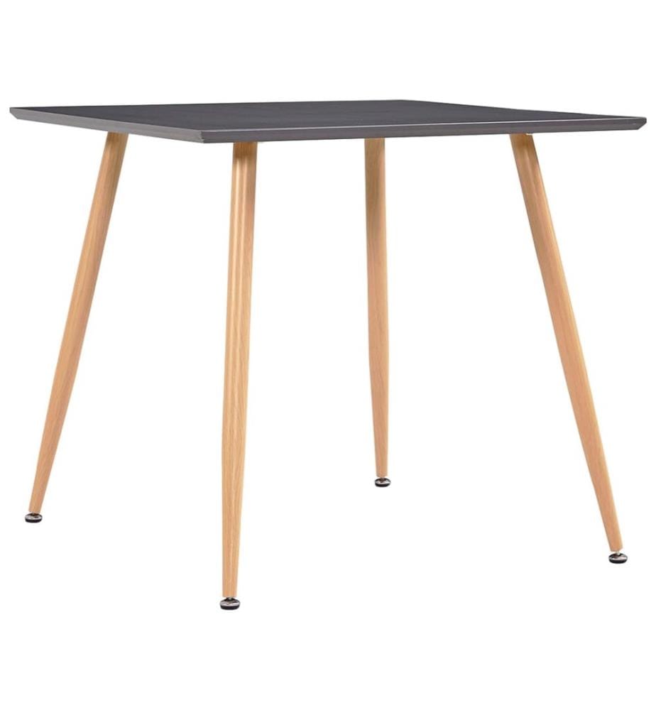 Table de salle à manger Gris et chêne 80,5x80,5x73 cm MDF