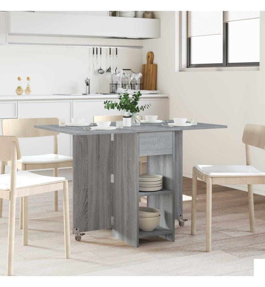 Table à dîner 115 x 70 x 75 cm Bois d'ingénierie Sonoma gris