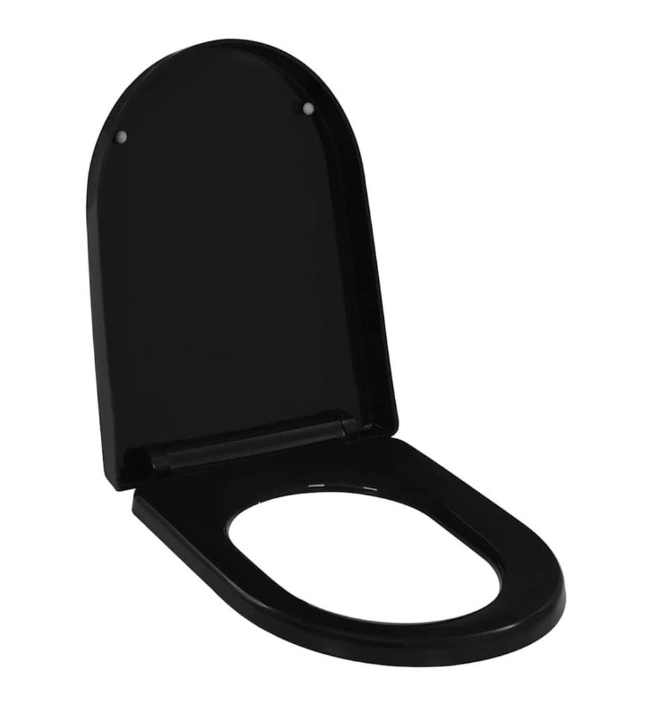 Abattant WC à fermeture en douceur Libération rapide Noir
