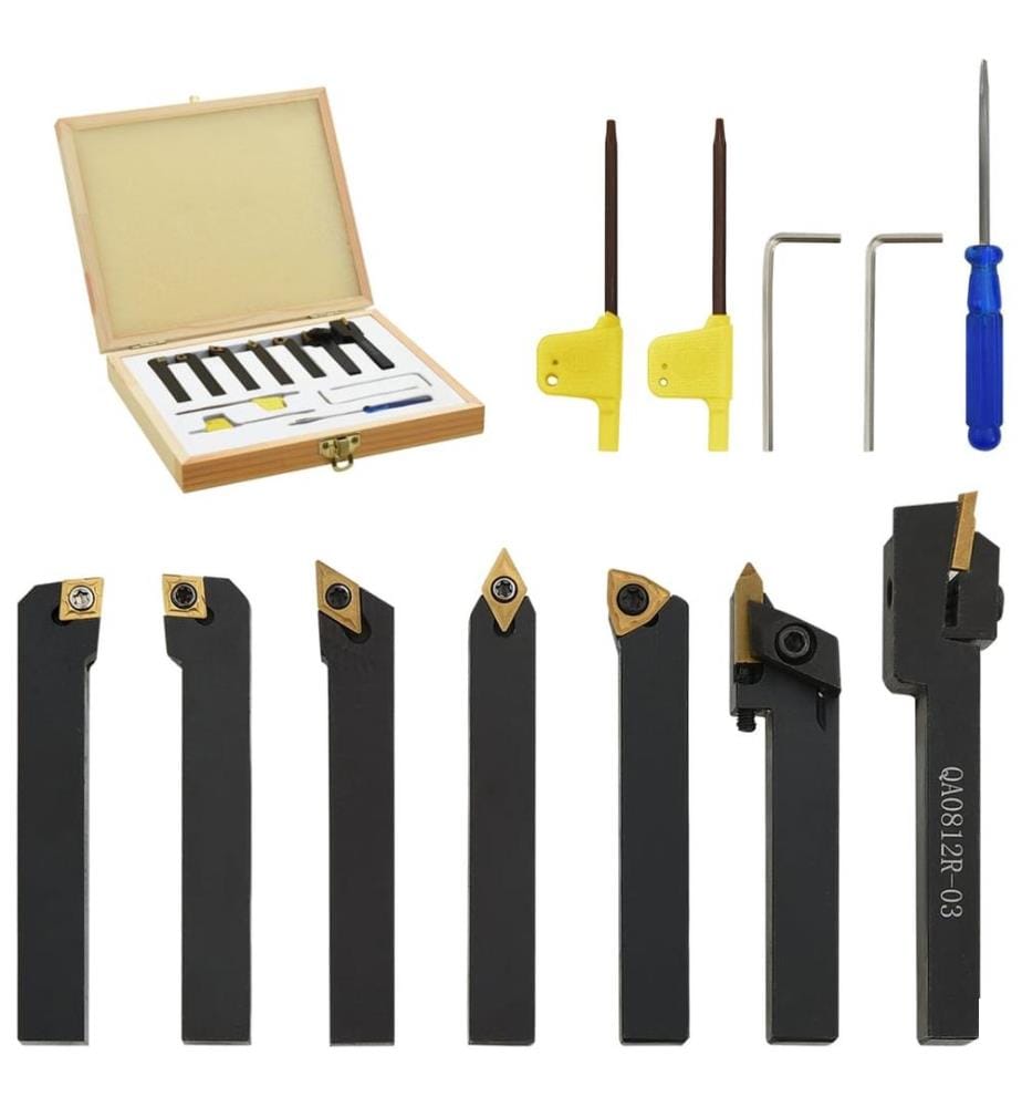 Jeu doutils de tournage indexables 12 pcs 8x8 mm 70 mm