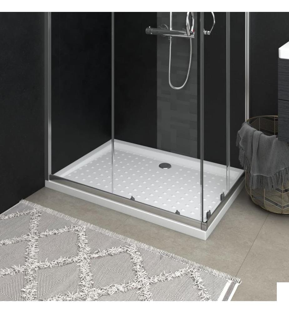 Receveur de douche avec picots Blanc 70x100x4 cm ABS