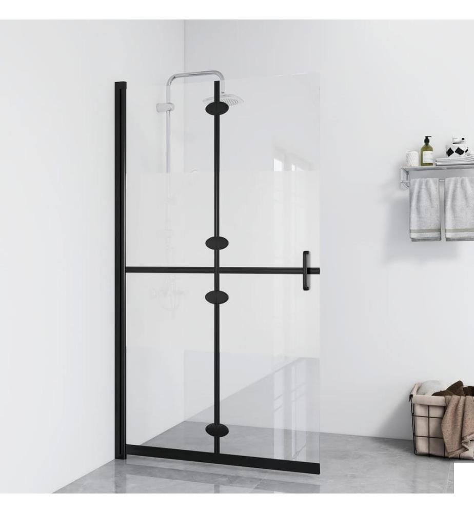 Paroi de douche pliable Verre ESG demi-dépoli 100x190 cm