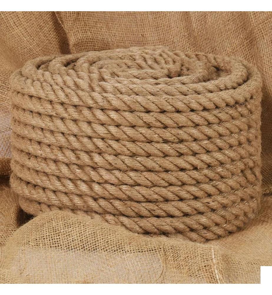 Corde de jute 25 m de long 16 mm d'épaisseur
