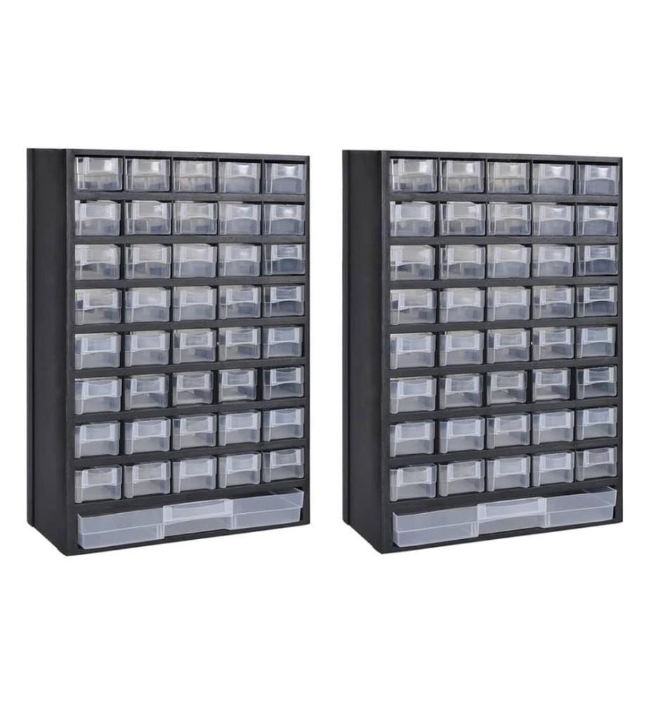 Boîte à outils de rangement avec 41 tiroirs 2 pcs Plastique