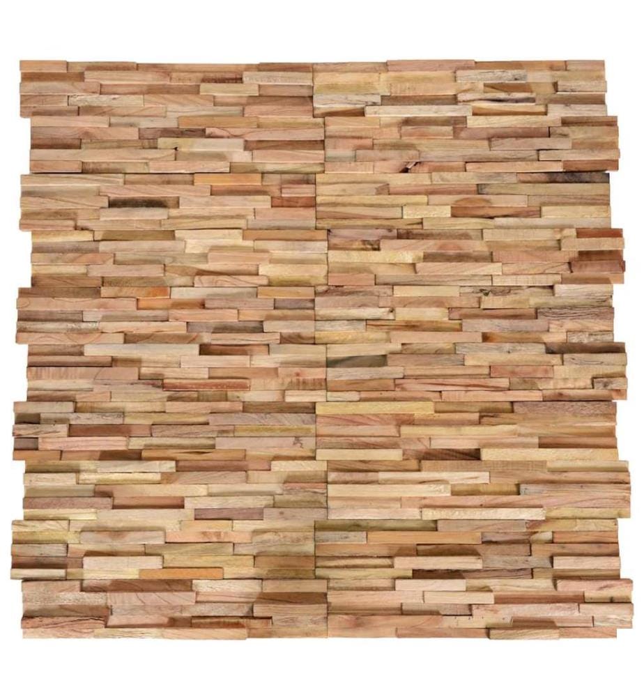 Panneaux de revêtement mural 3D 10 pcs 1,08 m² Bois de teck