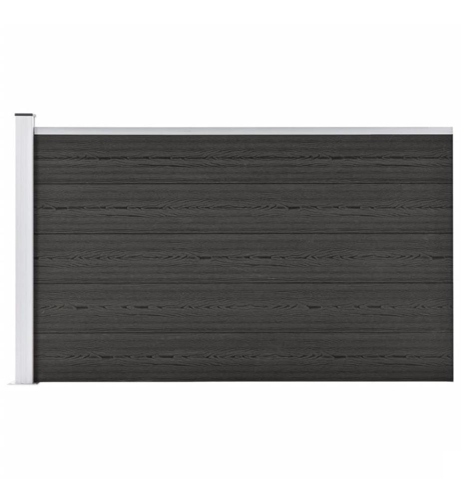 Clôture de jardin WPC 175x105 cm Gris