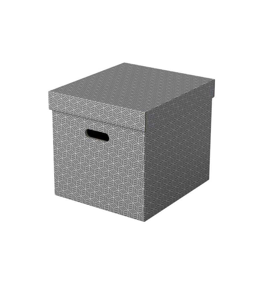 LEITZ - Boîte de rangement Esselte Home Cube Grand, 3 pièces, Gris