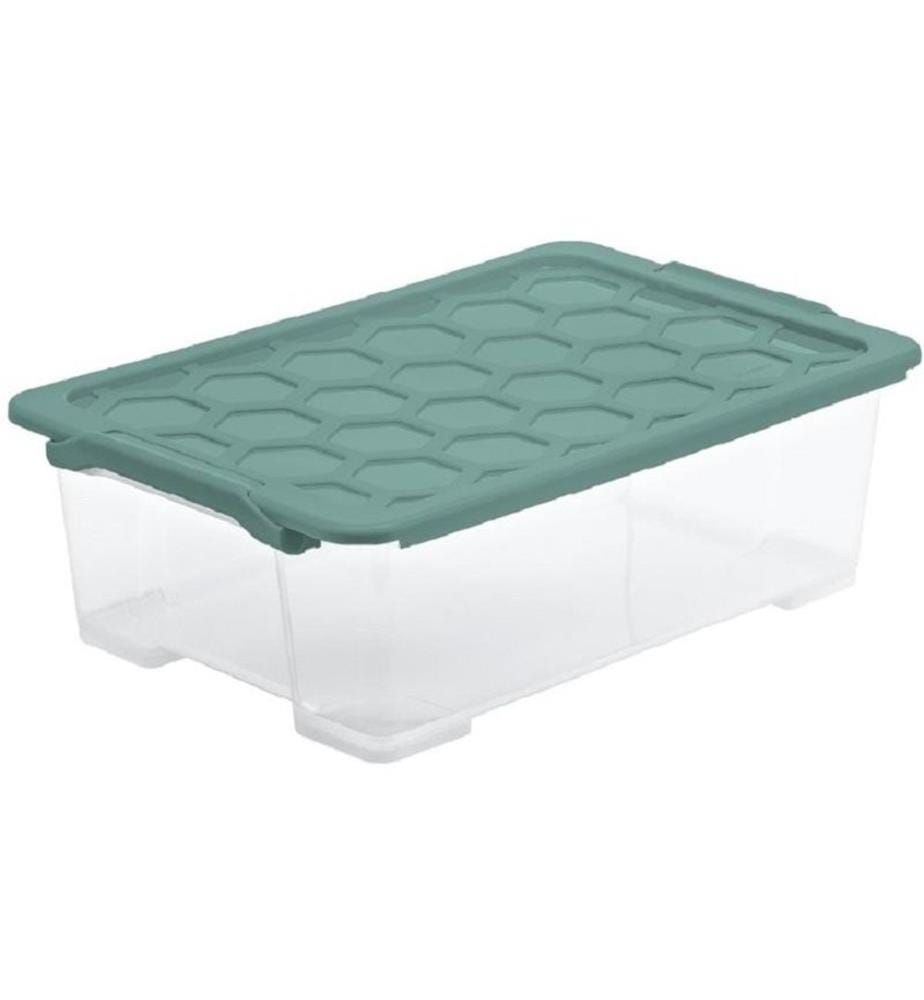 ROTHO - Boîte de rangement Evo Safe 30 l, Vert/Transparent