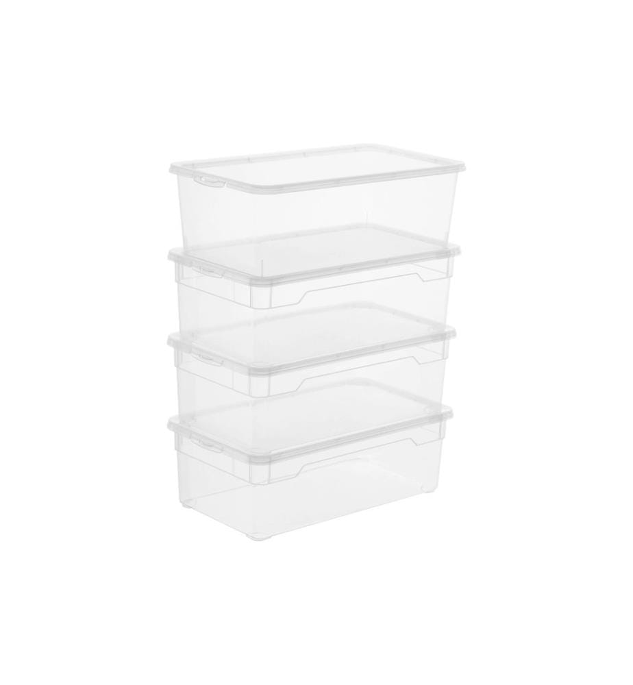 ROTHO - Boîte de rangement Lady Shoe Transparent, 4 pcs.