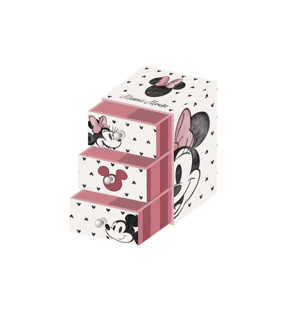ARDITEX - Boîte à tiroirs Minnie Mouse 9.5 x 7 x 15 cm