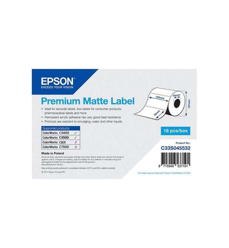 EPSON - Rouleau à étiquettes Premium 102 x 76 mm