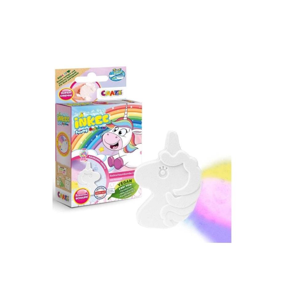CRAZE - Plaisir dans la baignoire Bombe de bain Inkee Foamy Unicorn 1 Pièce/s