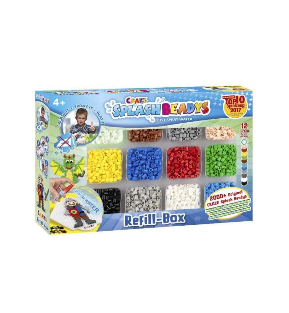 CRAZE - Perles à repasser Splash Beadys Refill Set Boys Multicolore