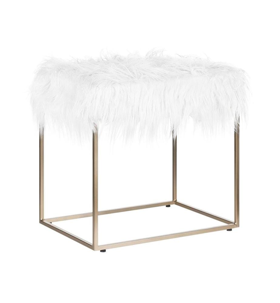 Repose-pied MANHATTAN Fourrure synthétique Blanc