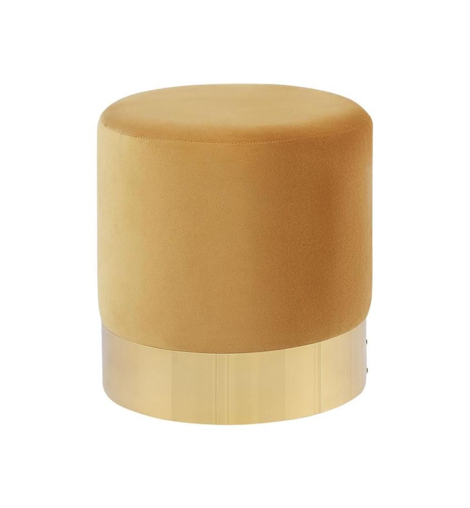 Pouf SOPHIA Velours Moutarde