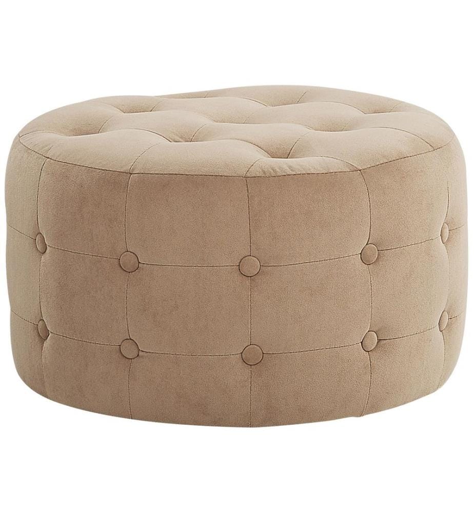 Pouf TAMPA Velours Beige sable