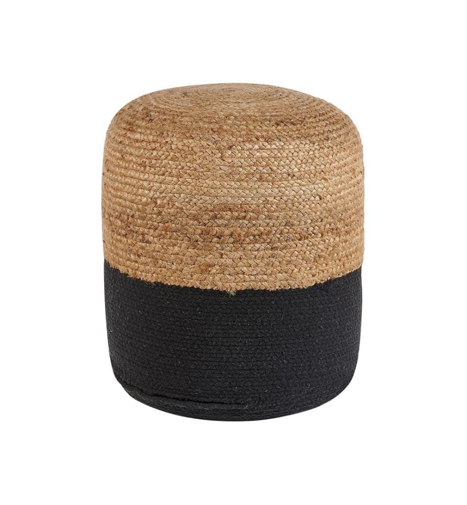 Pouf DALAMA Jute Noir