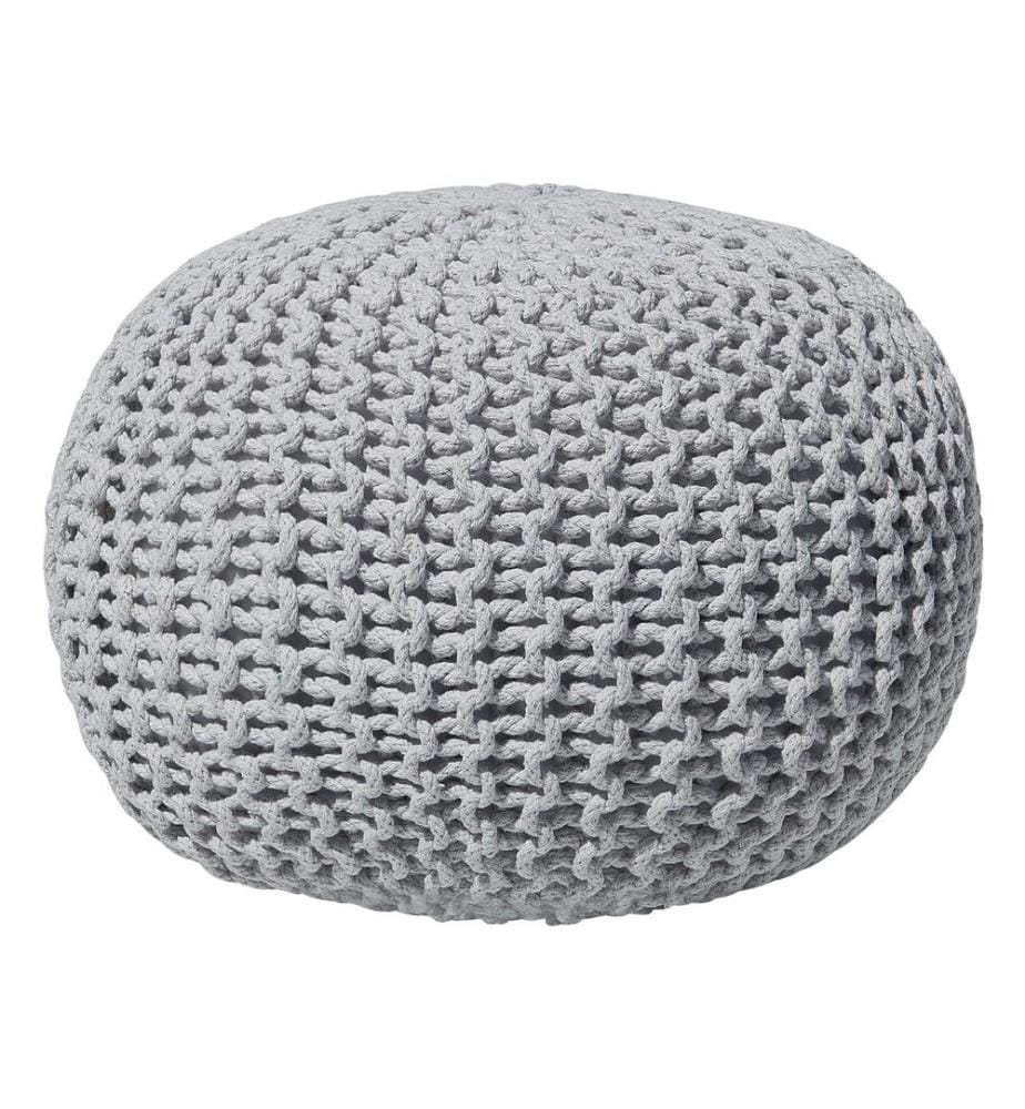 Pouf CONRAD Coton Gris clair