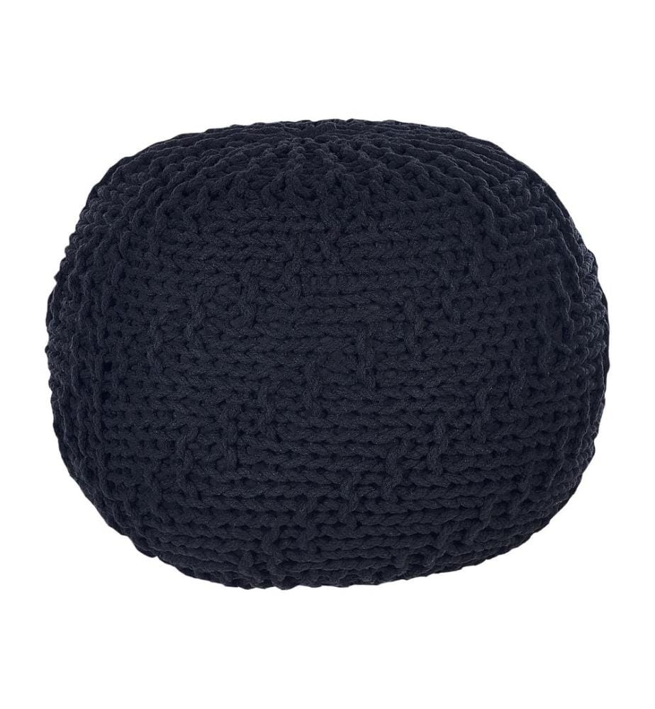 Pouf PRIENE Coton Noir